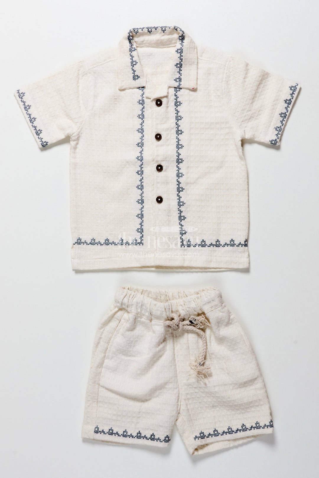 The Nesavu Boys Casual Set Baby Boys Embroidered Cotton Set for Festive Family Moments Nesavu Nesavu baby boys embroidered cotton set festive occasions celebrations cultural events