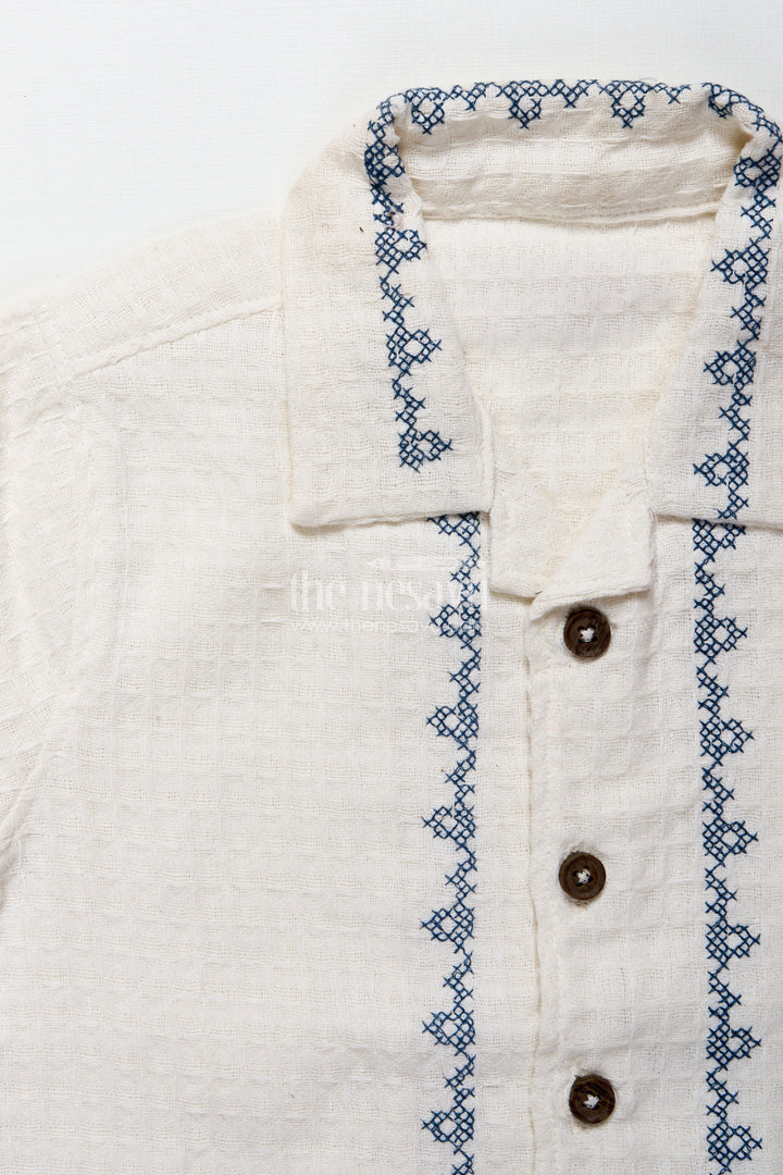 The Nesavu Boys Casual Set Baby Boys Embroidered Cotton Set for Festive Family Moments Nesavu Nesavu baby boys embroidered cotton set festive occasions celebrations cultural events