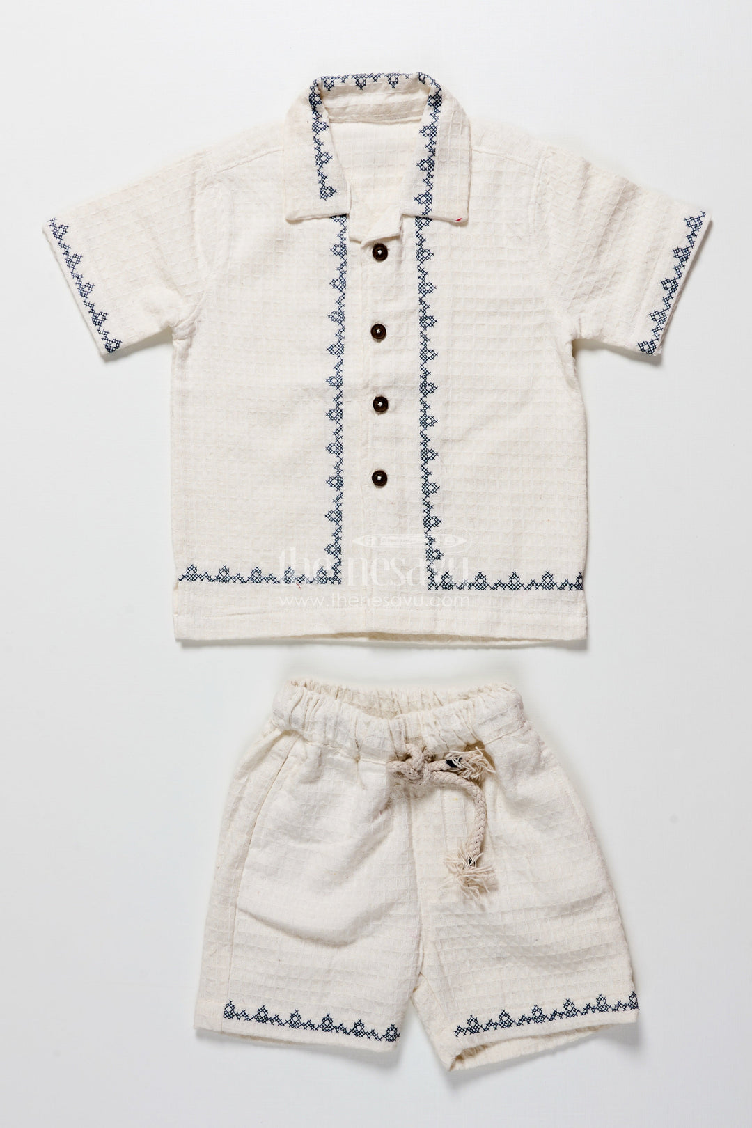 The Nesavu Boys Casual Set Baby Boys Embroidered Cotton Set for Festive Family Moments Nesavu Nesavu baby boys embroidered cotton set festive occasions celebrations cultural events