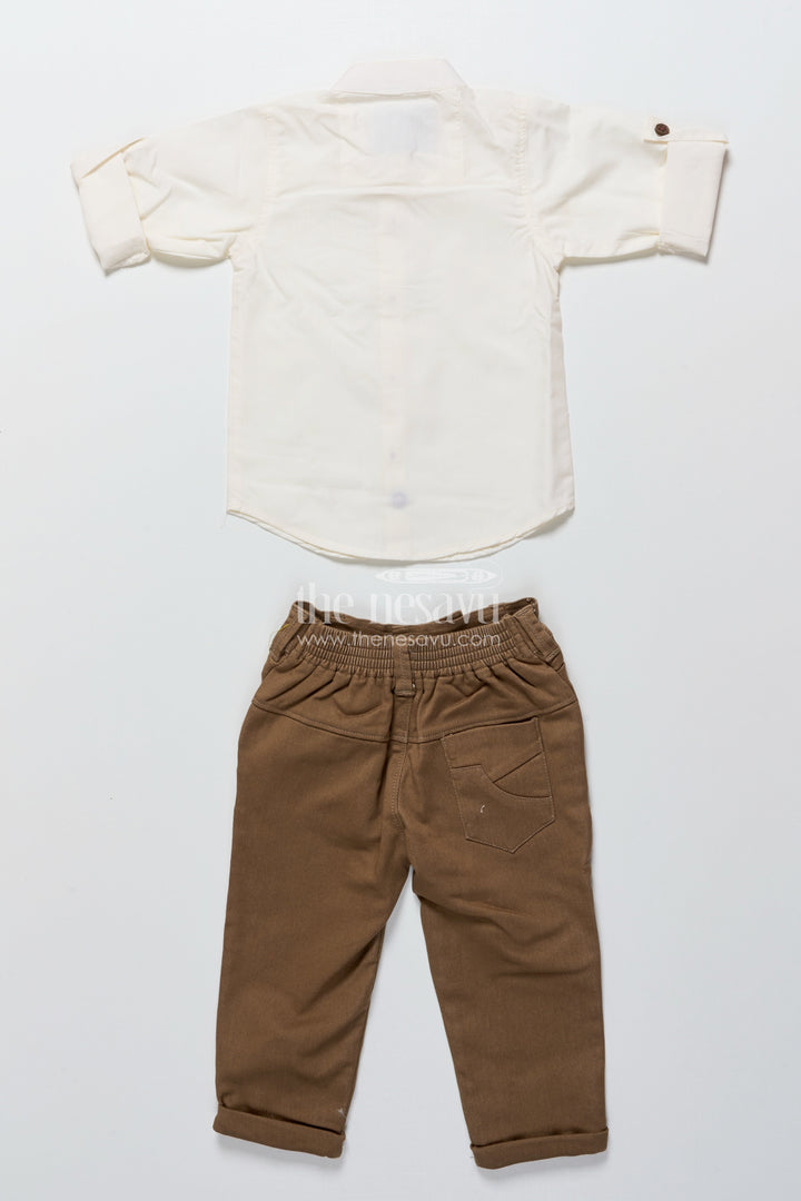 The Nesavu Boys Jacket Sets Baby Boys Ethnic Jacket Set for Weddings and Celebrations Nesavu Nesavu baby boys festive jacket set digital prints wedding wear traditional functions