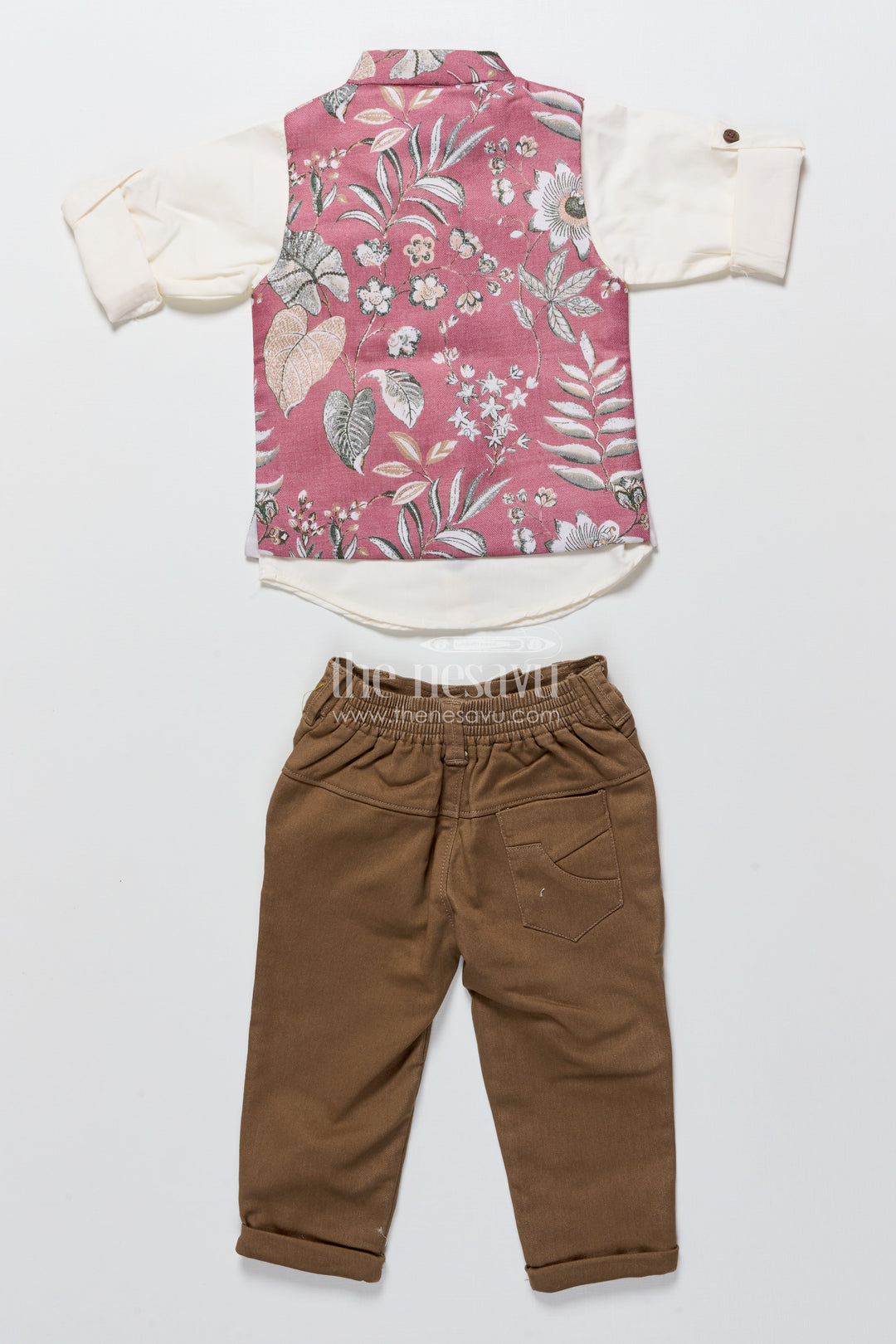 The Nesavu Boys Jacket Sets Baby Boys Ethnic Jacket Set for Weddings and Celebrations Nesavu Nesavu baby boys festive jacket set digital prints wedding wear traditional functions