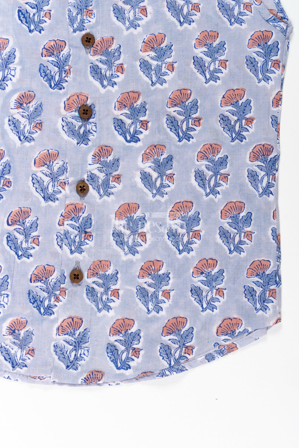 The Nesavu Baby Jablas Baby Boys Grey Cotton Jabla with Floral Digital Print and Wooden Buttons in New Born Jabla Style Nesavu New born jabla Grey Cotton Floral Digital Print Wooden Button Finish Baby Boys | The Nesavu