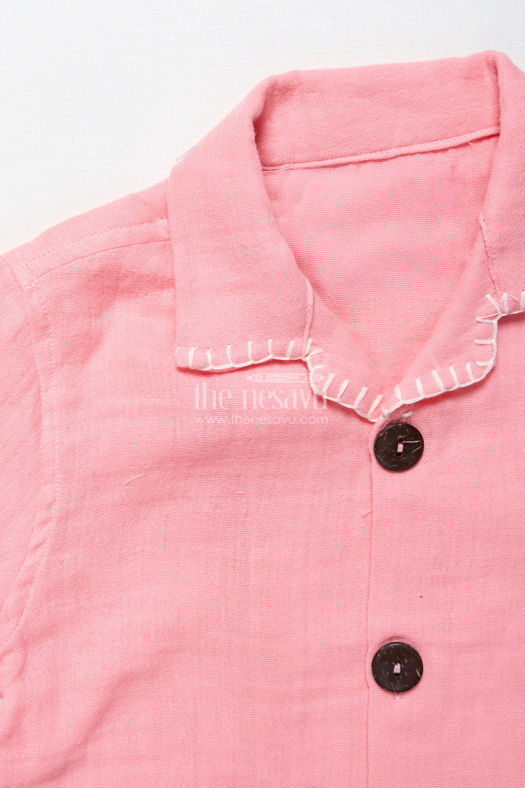 The Nesavu Boys Casual Set Baby Boys Muslin Cotton Casual Set for Summer Comfort Nesavu Nesavu baby boys muslin cotton set pink summer play casual wear