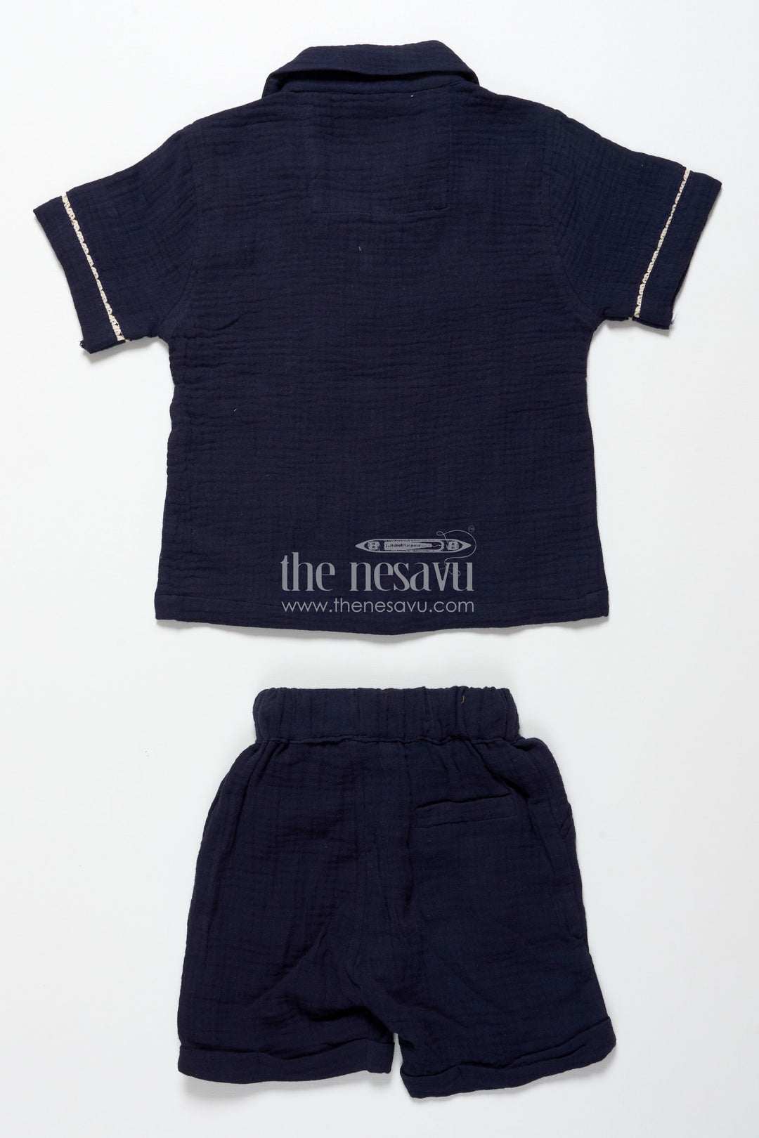 The Nesavu Boys Casual Set Baby Boys Muslin Cotton Set for Everyday Comfort and Movement Nesavu Nesavu baby boys muslin cotton casual set summer days outings everyday play