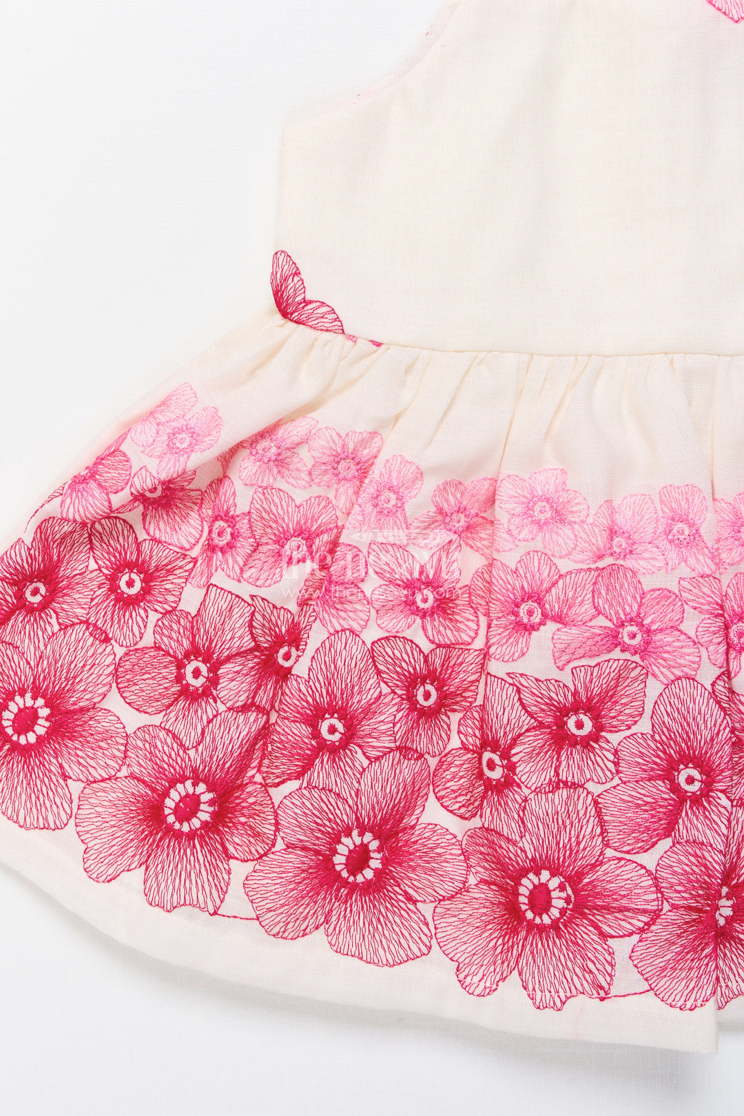 The Nesavu Baby Fancy Frock Baby Cotton Embroidered Frock with Formal Collar Design Nesavu Nesavu baby cotton frock jacket look embroidery  festive party wear