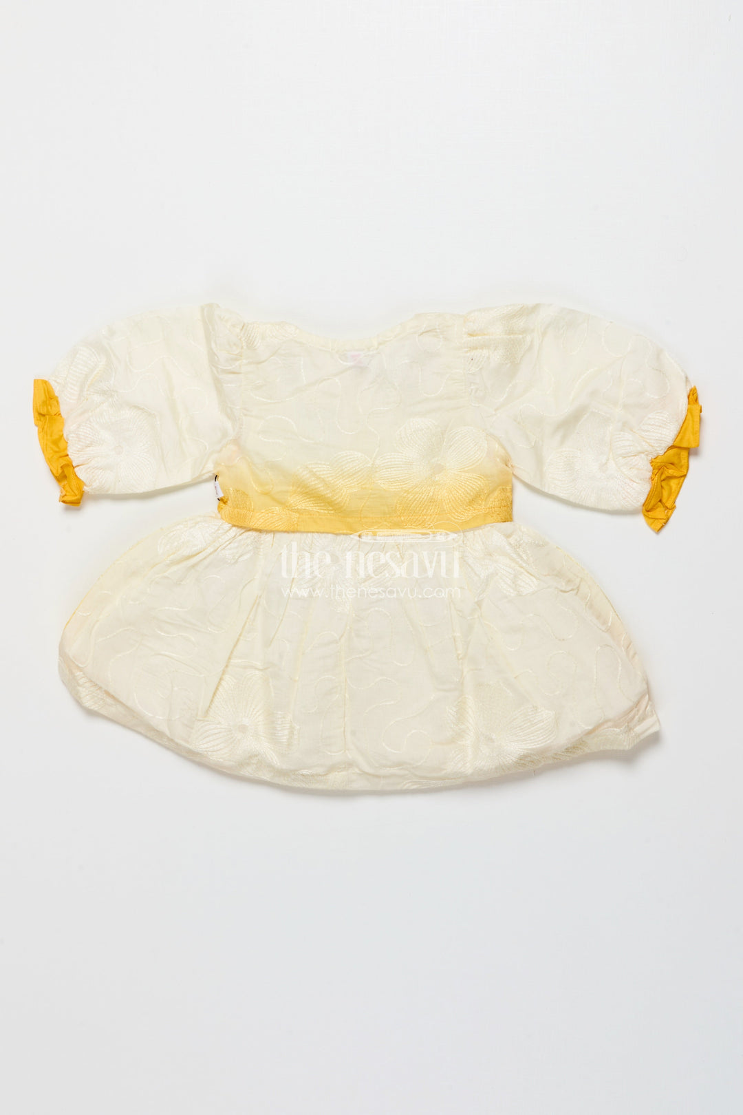 The Nesavu Baby Cotton Frocks Baby Cotton Frock for Naming Ceremony and First Milestone Events Nesavu Nesavu baby cotton frock bow detail naming ceremonies traditional celebrations