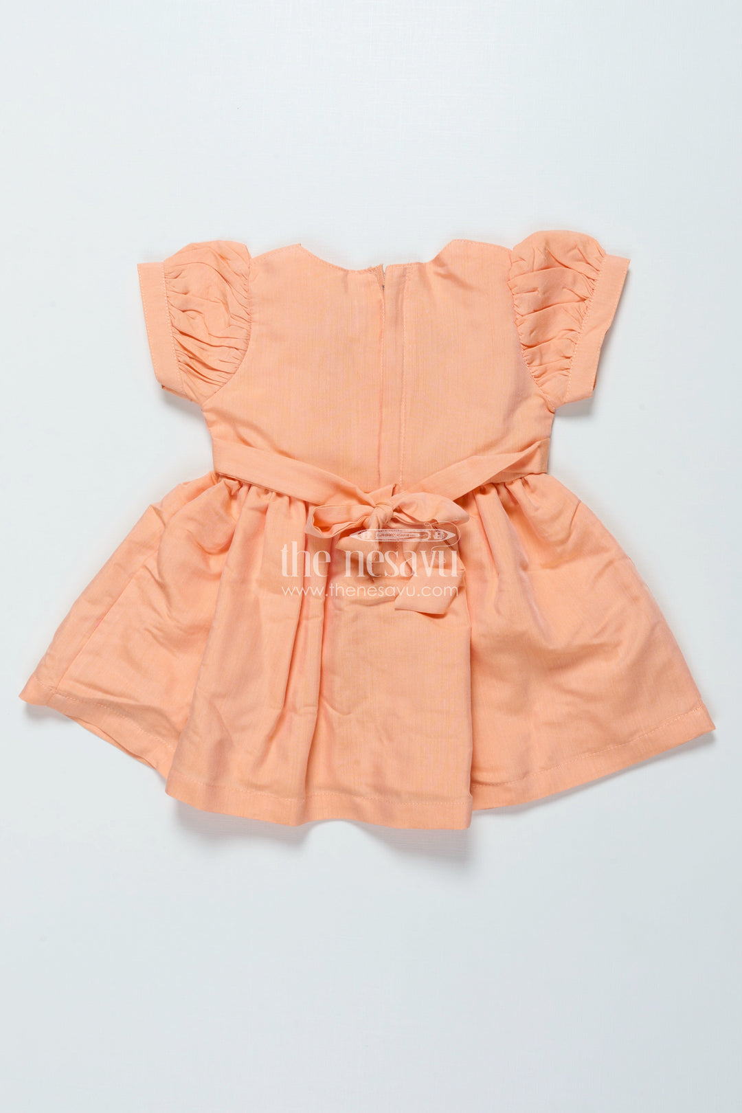 The Nesavu Baby Cotton Frocks Baby Cotton Frock with Cartoon Embroidery for Playdates and Casual Outings Nesavu Nesavu baby cotton frock Peppa Pig embroidery perfect playdates everyday wear