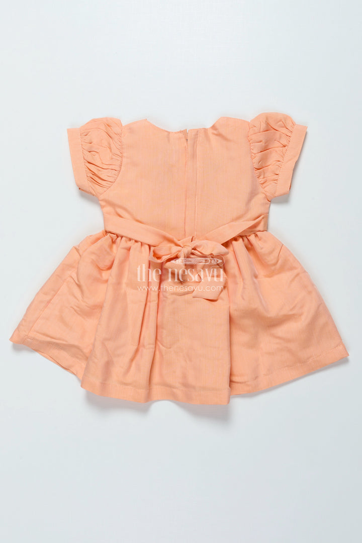 The Nesavu Baby Cotton Frocks Baby Cotton Frock with Cartoon Embroidery for Playdates and Casual Outings Nesavu Nesavu baby cotton frock Peppa Pig embroidery perfect playdates everyday wear