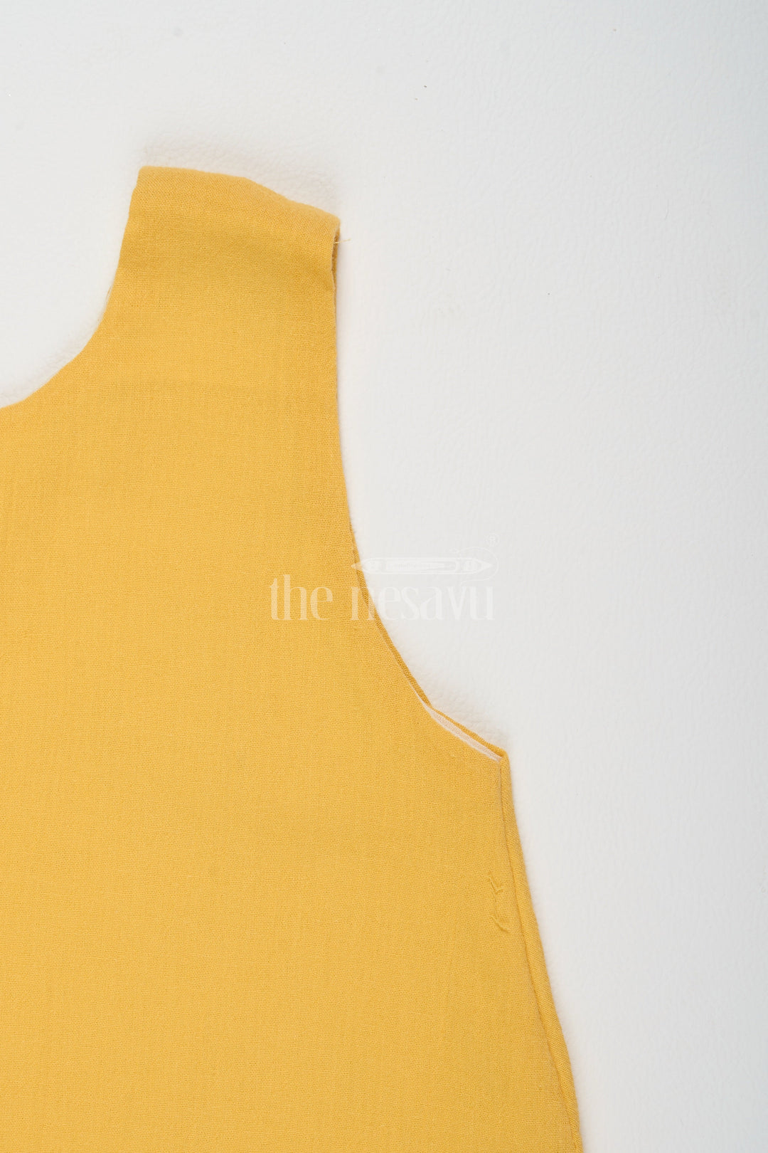 The Nesavu Baby Cotton Frocks Baby Cotton Frocks with Bow Detail Yellow 1st Birthday Frock Nesavu Nesavu Baby Yellow Cotton A-Line Frock Bow Detail 1st Birthday Frock