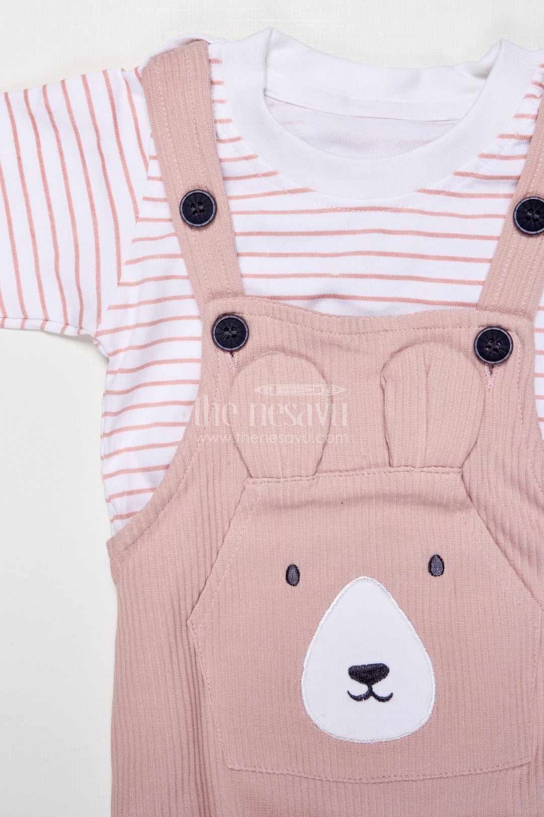 The Nesavu Baby Dungarees Baby Dungaree Set for Casual Outings and Everyday Comfort Nesavu Nesavu cotton baby dungaree set full-sleeve top daily wear playful moments