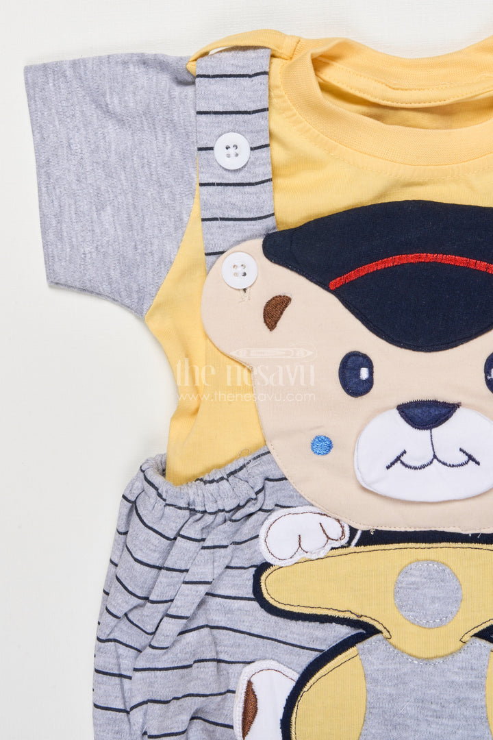 The Nesavu Baby Dungarees Baby Dungaree Set in Cotton for All-day Comfort and Play Nesavu Nesavu baby dungaree cotton set playful design casual outings daily play