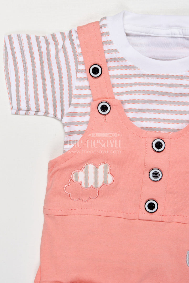 The Nesavu Baby Dungarees Baby Dungaree Set with Embroidery for Casual Wear and Playtime Nesavu Nesavu baby dungaree set embroidered detailing playful comfort everyday wear