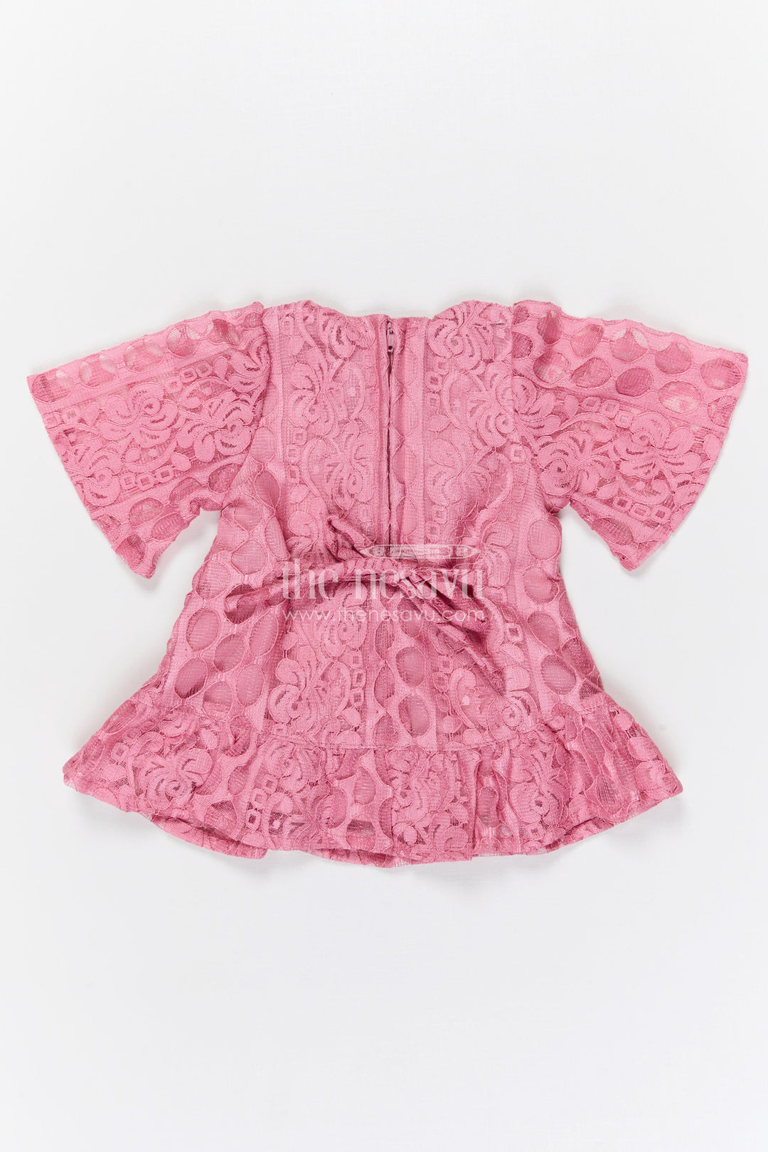 The Nesavu Baby Frocks Baby Frock for First Birthday and Special Occasions Nesavu Nesavu baby net embroidery frock for first birthday and special occasions