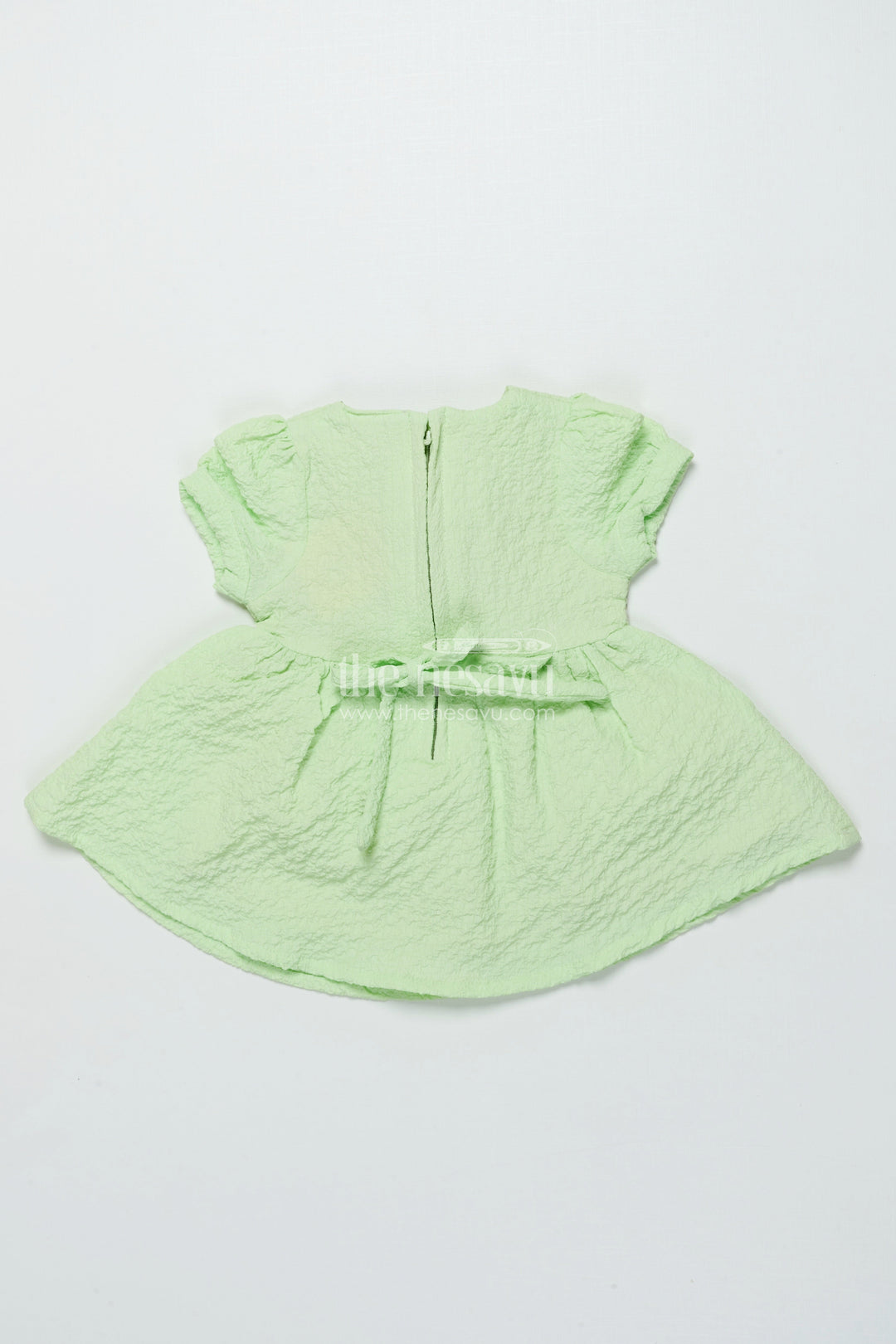 The Nesavu Baby Cotton Frocks Baby Frock for Girl’S Day Outs and Playdates Nesavu Nesavu baby girl cotton frock floral embellishment playdates casual outings