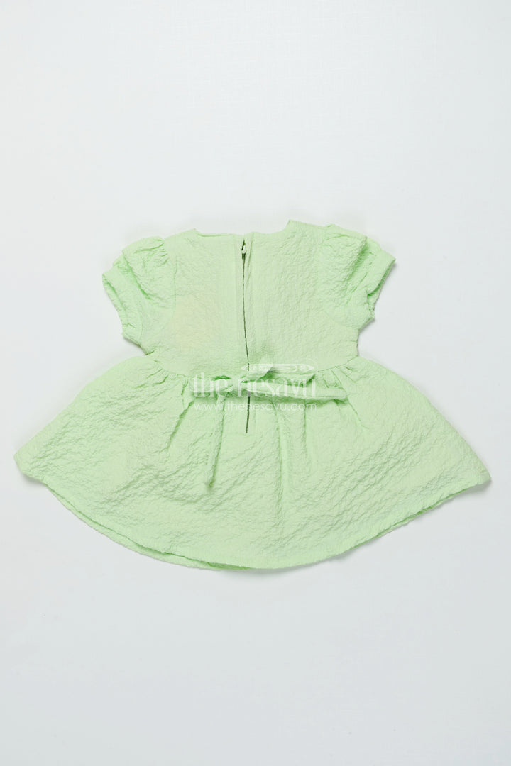 The Nesavu Baby Cotton Frocks Baby Frock for Girl’S Day Outs and Playdates Nesavu Nesavu baby girl cotton frock floral embellishment playdates casual outings