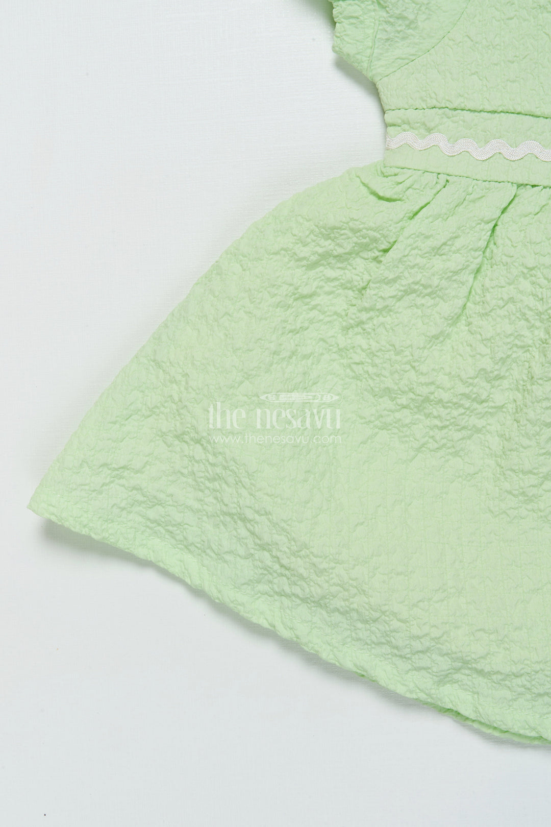 The Nesavu Baby Cotton Frocks Baby Frock for Girl’S Day Outs and Playdates Nesavu Nesavu baby girl cotton frock floral embellishment playdates casual outings