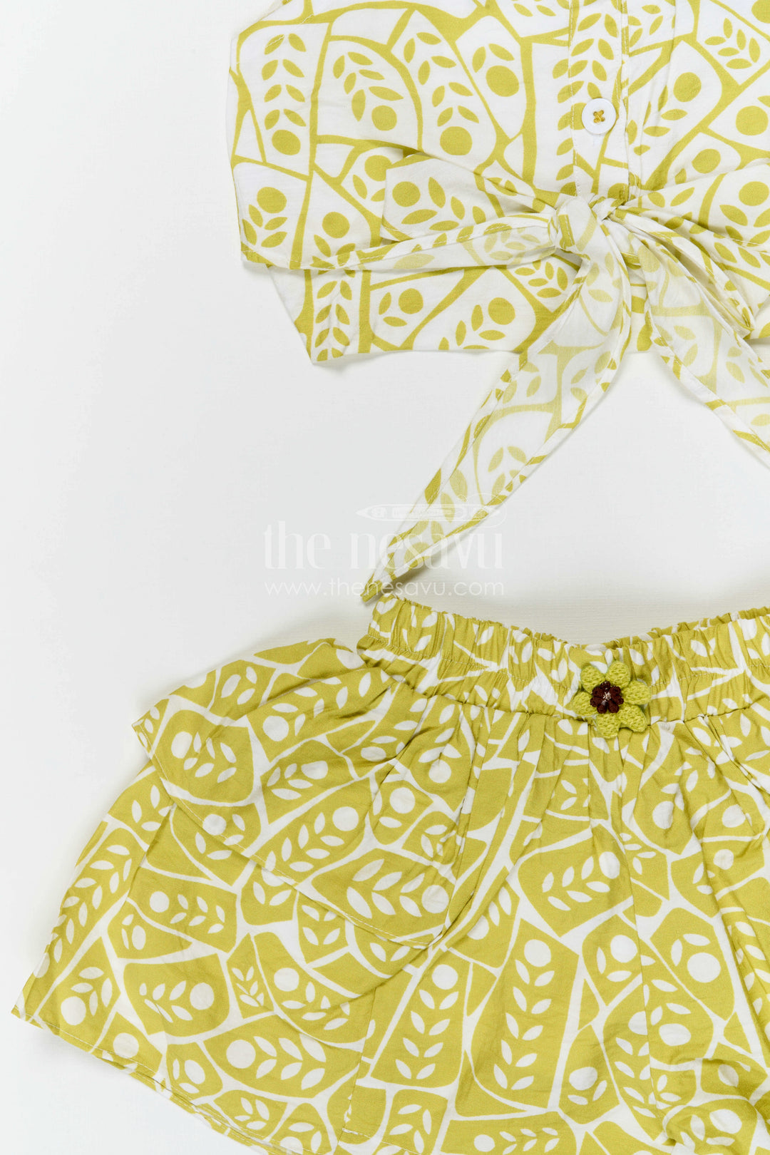 The Nesavu Baby Casual Sets Baby Girl Casual Outfit for Playtime and Daily Comfort Nesavu Nesavu baby girl casual outfit for playtime with georgette fabric and digital print lightweight daily wear