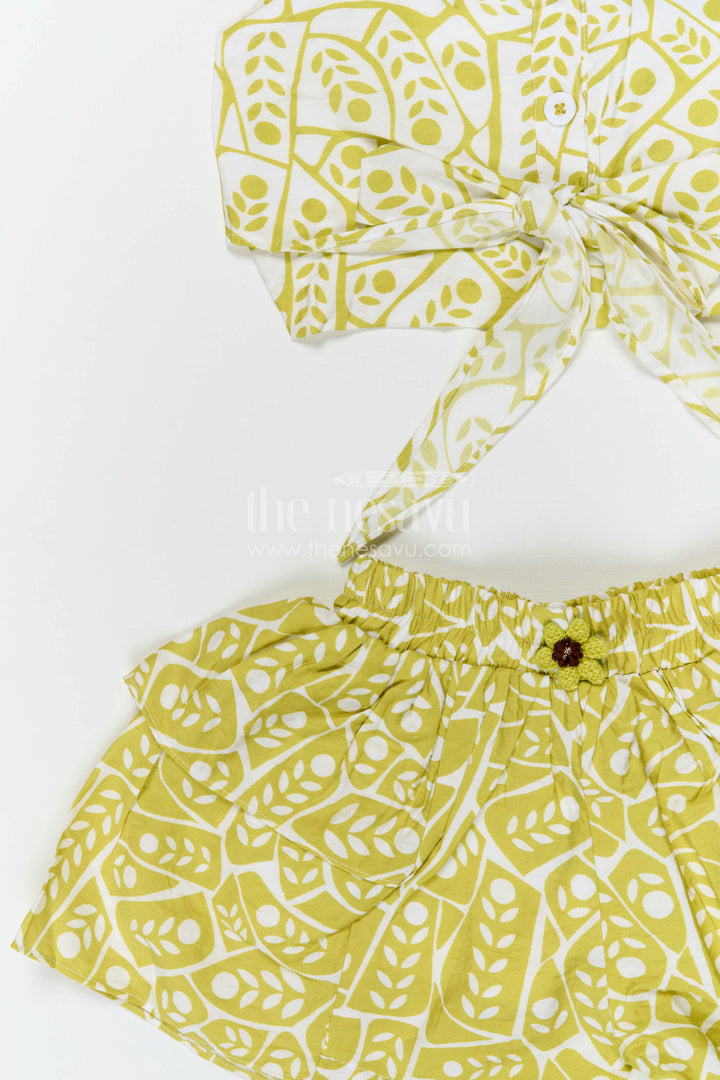 The Nesavu Baby Casual Sets Baby Girl Casual Outfit for Playtime and Daily Comfort Nesavu Nesavu baby girl casual outfit for playtime with georgette fabric and digital print lightweight daily wear
