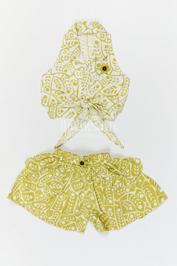 The Nesavu Baby Casual Sets Baby Girl Casual Outfit for Playtime and Daily Comfort Nesavu Nesavu baby girl casual outfit for playtime with georgette fabric and digital print lightweight daily wear
