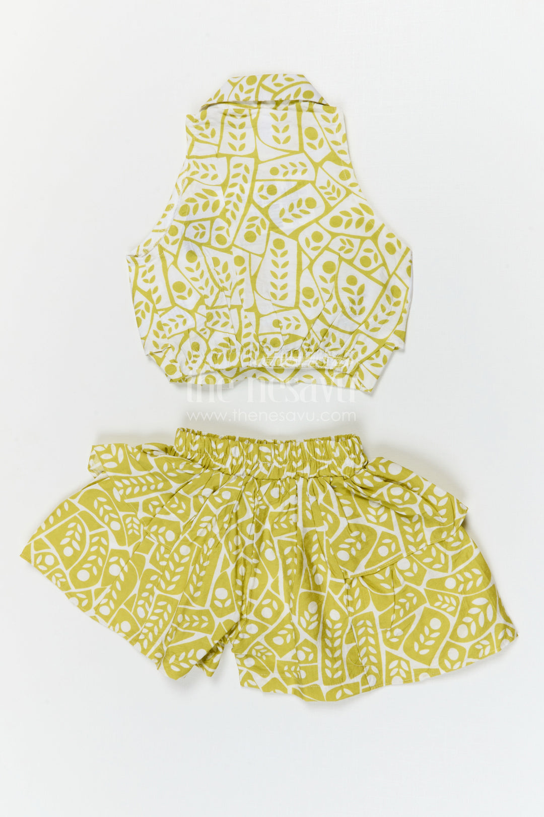 The Nesavu Baby Casual Sets Baby Girl Casual Outfit for Playtime and Daily Comfort Nesavu Nesavu baby girl casual outfit for playtime with georgette fabric and digital print lightweight daily wear