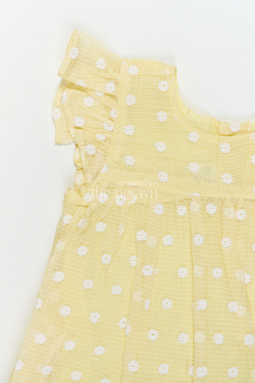 The Nesavu Girls Cotton Frock Baby Girl Chikankari Frock for Summer Picnics and Casual Events Nesavu Nesavu baby girl chikankari cotton frock for summer outings and casual celebrations