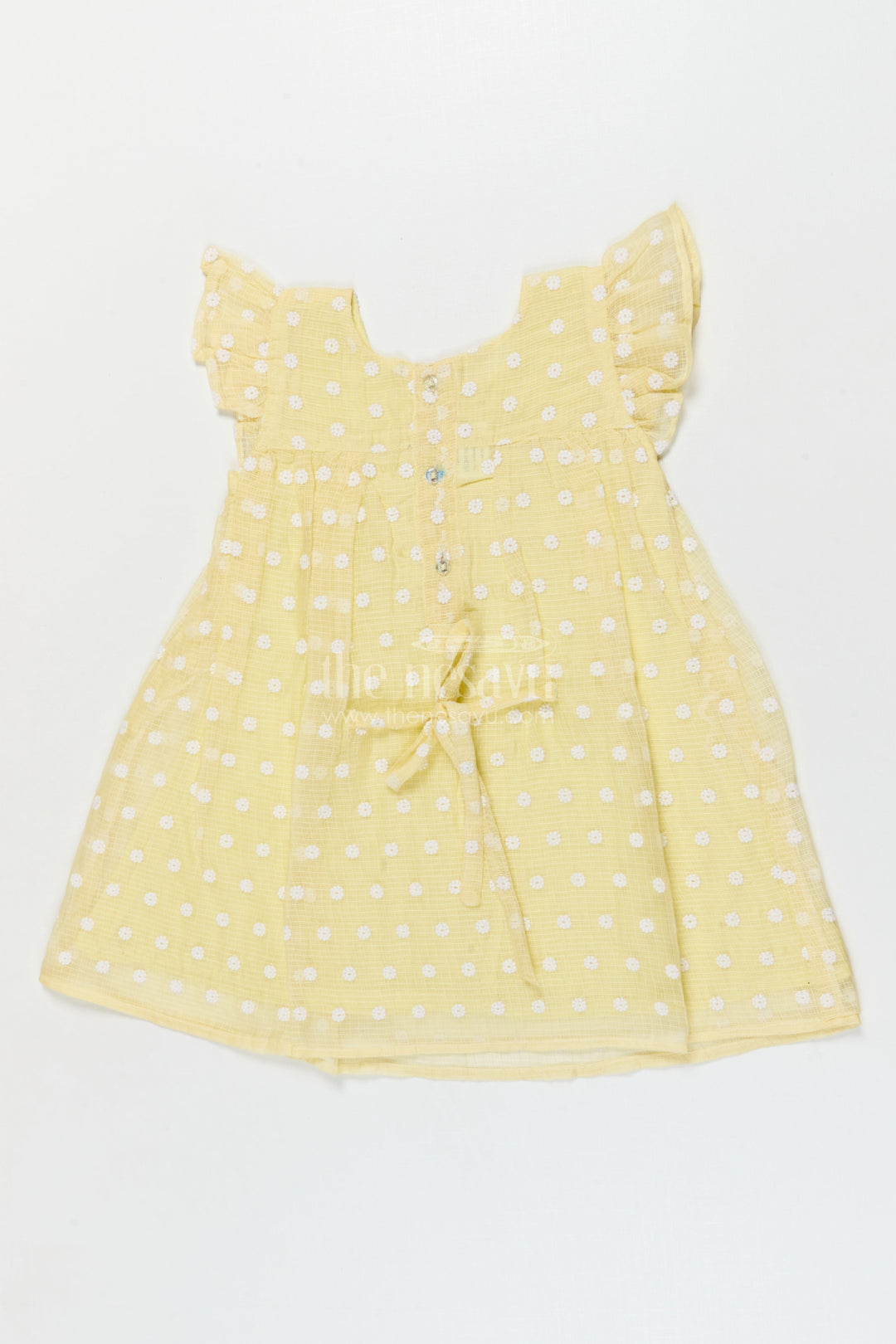 The Nesavu Girls Cotton Frock Baby Girl Chikankari Frock for Summer Picnics and Casual Events Nesavu Nesavu baby girl chikankari cotton frock for summer outings and casual celebrations