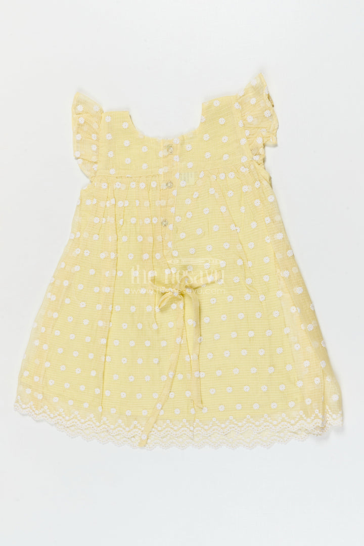 The Nesavu Girls Cotton Frock Baby Girl Chikankari Frock for Summer Picnics and Casual Events Nesavu Nesavu baby girl chikankari cotton frock for summer outings and casual celebrations