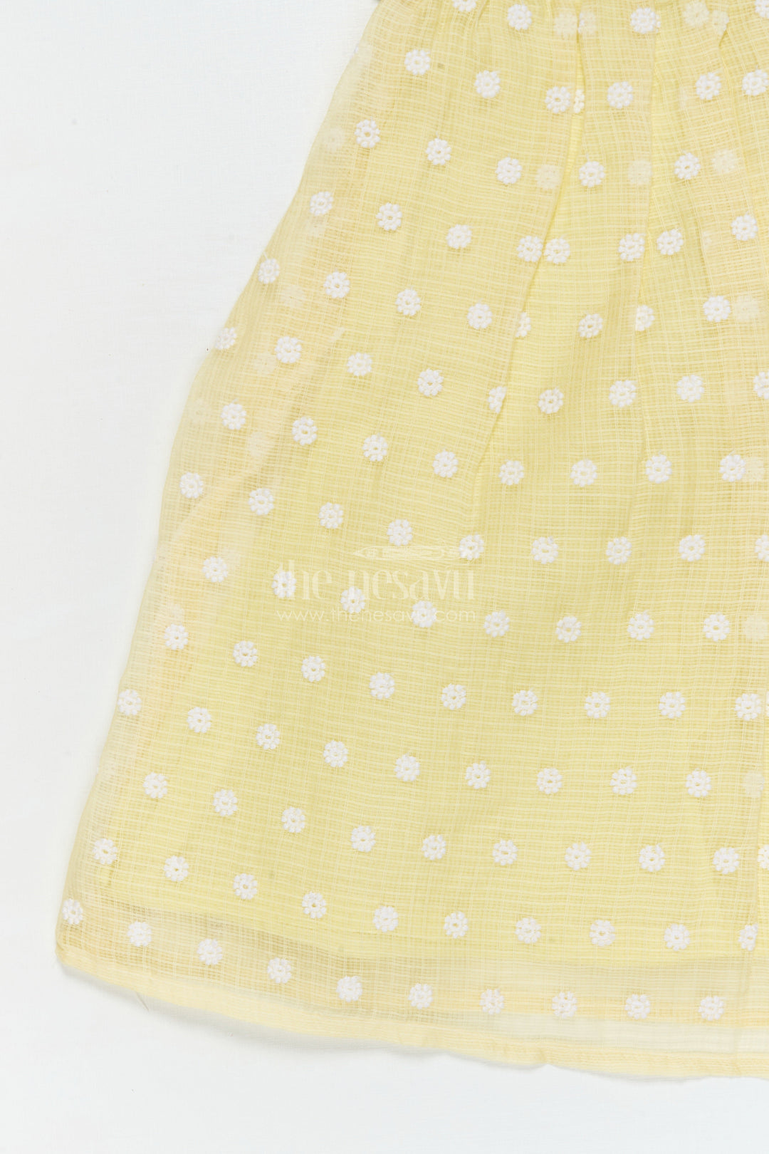 The Nesavu Girls Cotton Frock Baby Girl Chikankari Frock for Summer Picnics and Casual Events Nesavu Nesavu baby girl chikankari cotton frock for summer outings and casual celebrations