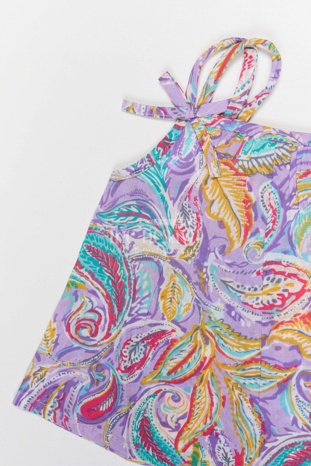 The Nesavu Girls Co-Ord Sets Baby Girl Co Ord Set for Summer Outings and Casual Play Nesavu Nesavu baby girl cotton co ord set for toddler summer outings and playtime with paisley digital print