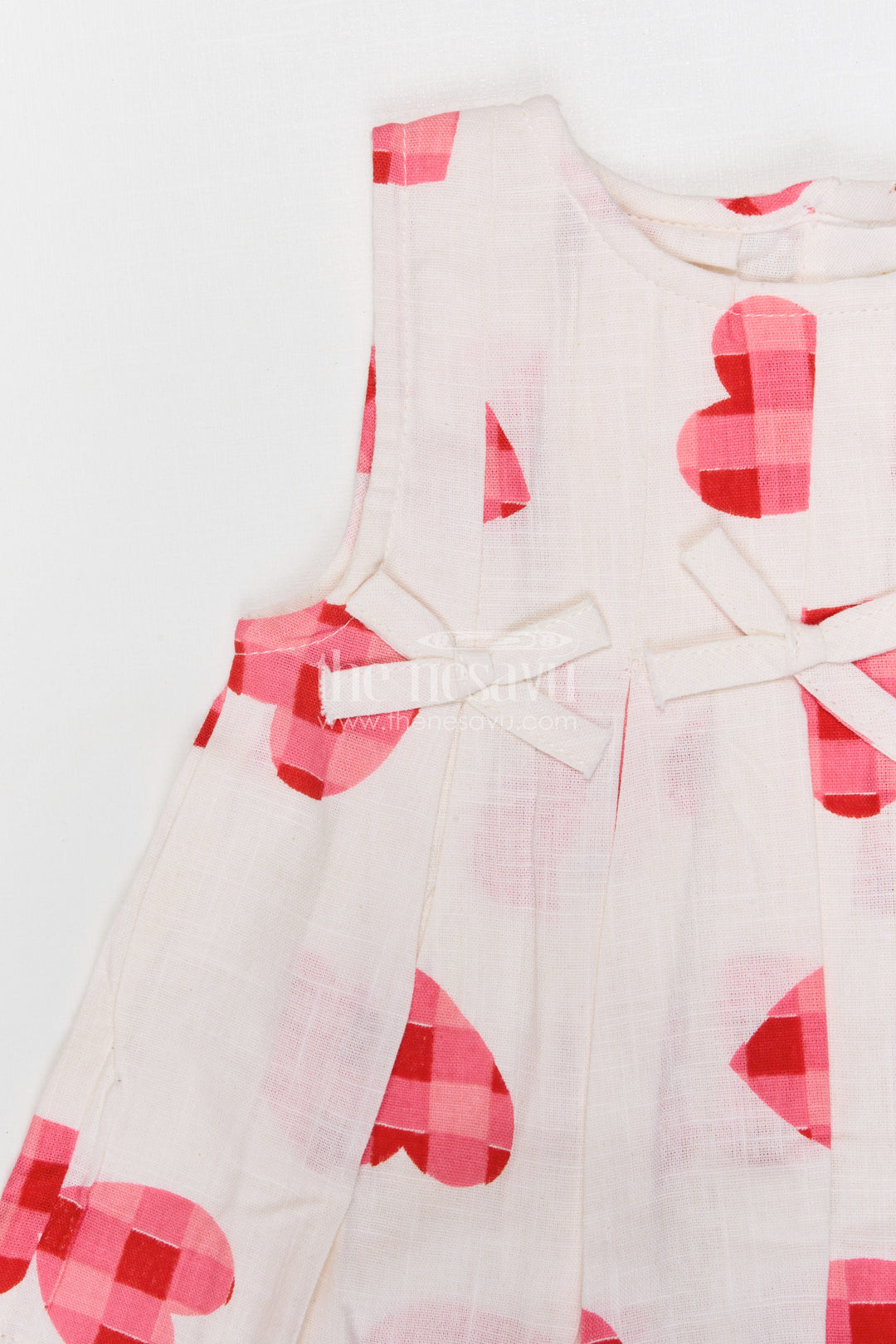 The Nesavu Girls Co-Ord Sets Baby Girl Co Ord Set for Summer Outings and Playdates Nesavu Nesavu baby girl cotton co ord set for toddler summer outings and playdates with heart digital print