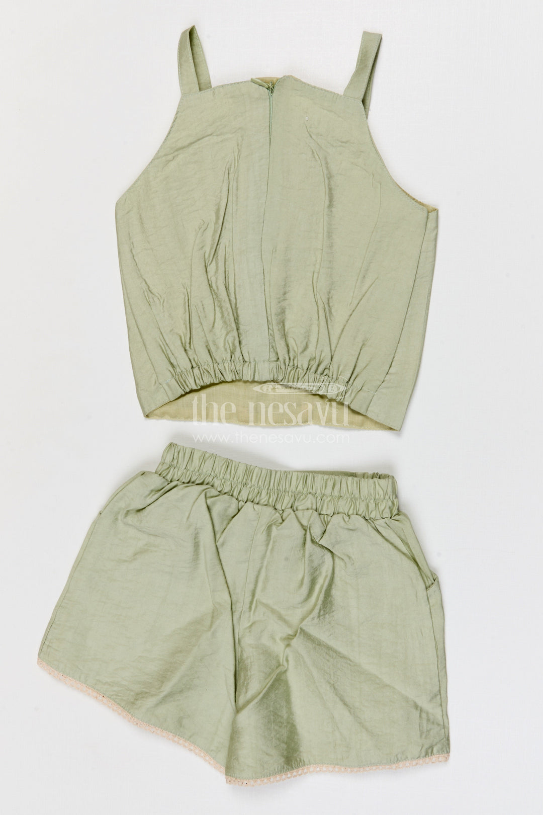 The Nesavu Girls Co-Ord Sets Baby Girl Co Ord Set for Summer Outings and Toddler Playtime Nesavu Nesavu baby girl co ord set for toddler summer outings and playdates in breathable crepe cotton designer print