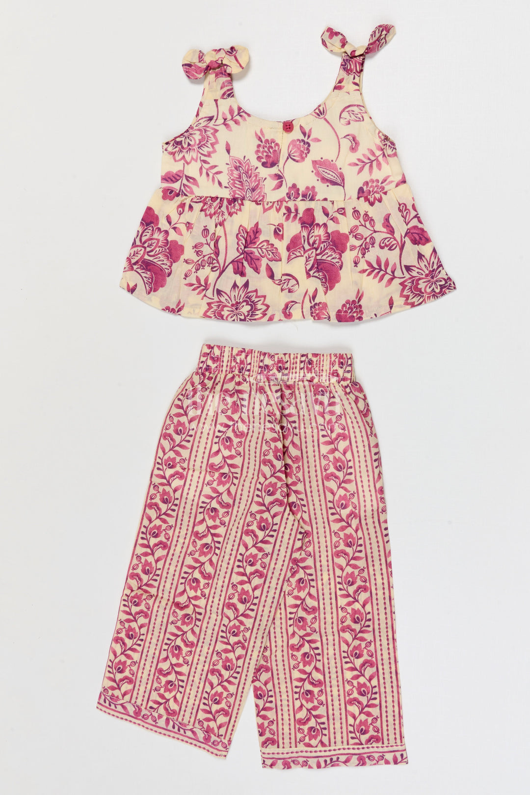 The Nesavu Girls Co-Ord Sets Baby Girl Co Ord Set for Toddler Summer Outings and Playdates Nesavu Nesavu baby girl cotton co ord set for toddler summer outings and playdates with paisley digital print