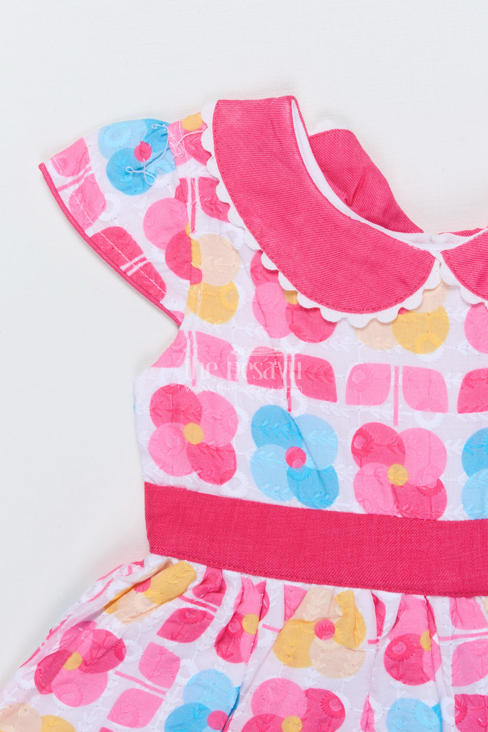 The Nesavu Baby Cotton Frocks Baby Girl Cotton Frock for Birthday and Playdate Styling Nesavu Nesavu baby girl cotton frock digital print birthdays playdates casual outings