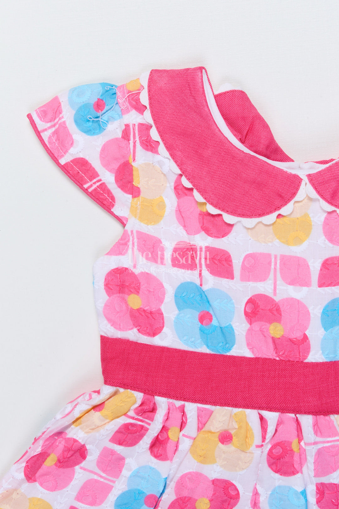 The Nesavu Baby Cotton Frocks Baby Girl Cotton Frock for Birthday and Playdate Styling Nesavu Nesavu baby girl cotton frock digital print birthdays playdates casual outings