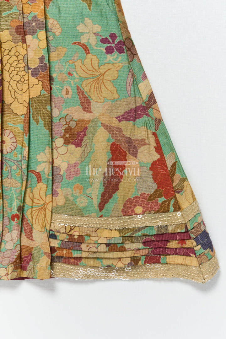 The Nesavu Baby Frocks Baby Girl Cotton Frock for Birthday Parties and Playtime Fun Nesavu Nesavu baby girl cotton frock floral digital print  ideal birthdays playdates