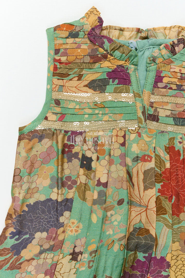 The Nesavu Baby Frocks Baby Girl Cotton Frock for Birthday Parties and Playtime Fun Nesavu Nesavu baby girl cotton frock floral digital print  ideal birthdays playdates