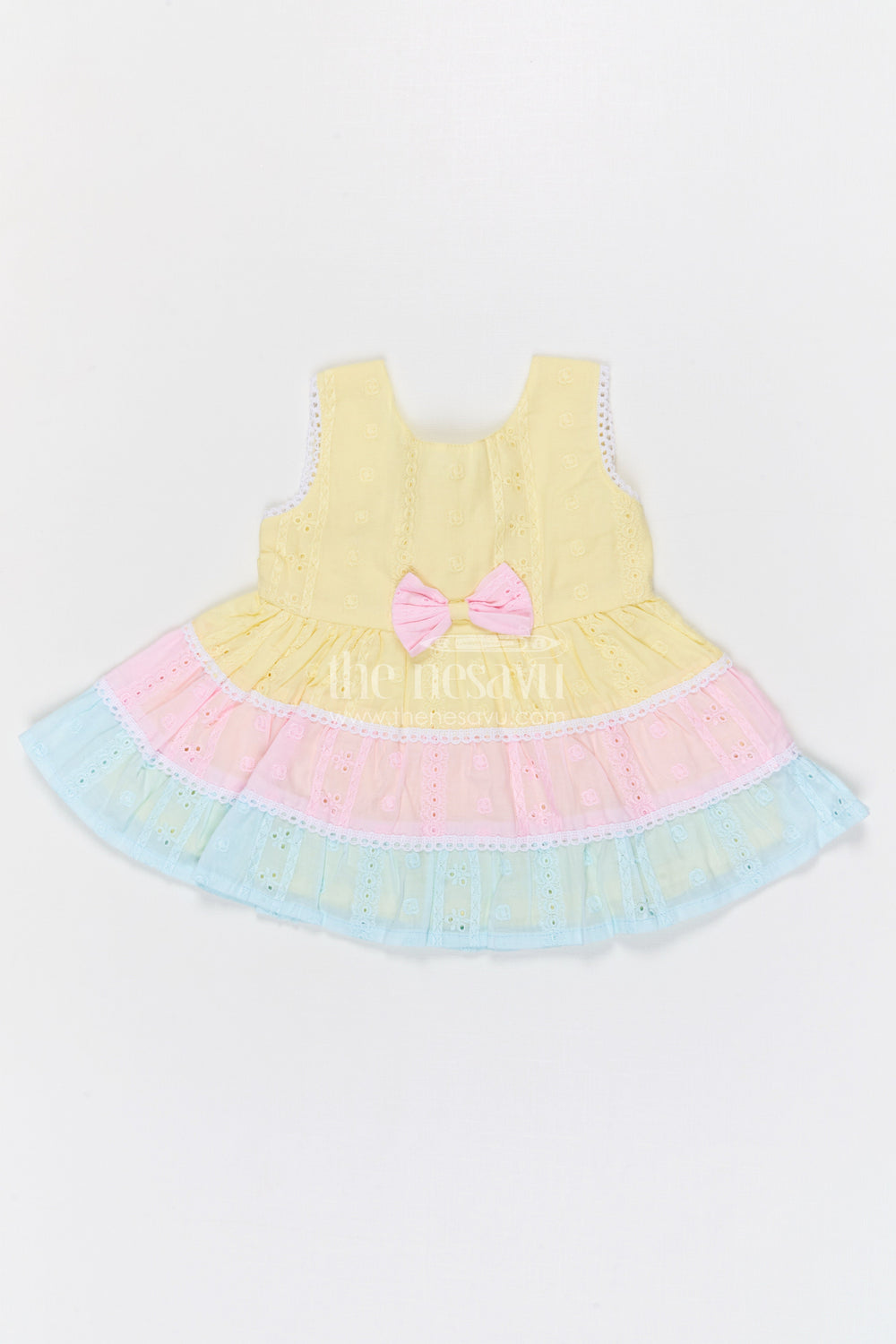 The Nesavu Baby Cotton Frocks Baby Girl Cotton Frock for Birthdays and Festive Celebrations Nesavu 14 (6M) / Multicolor / Cotton Blend BFJ958A-14 Nesavu baby girl cotton frock for birthdays festive celebrations and special baby occasions