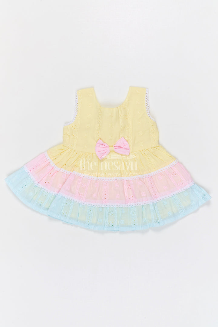 The Nesavu Baby Cotton Frocks Baby Girl Cotton Frock for Birthdays and Festive Celebrations Nesavu 14 (6M) / Multicolor / Cotton Blend BFJ958A-14 Nesavu baby girl cotton frock for birthdays festive celebrations and special baby occasions