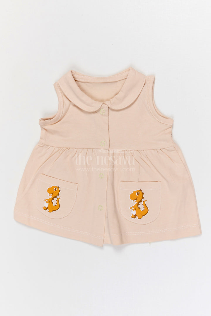 The Nesavu Baby Frocks Baby Girl Cotton Frock for Casual Daily Wear Nesavu 10 (NB) / Purple / Cotton BFJ940A-10 Nesavu Baby Girl Cotton Jersey Frock With Pocket Detail For Casual Daily Comfort