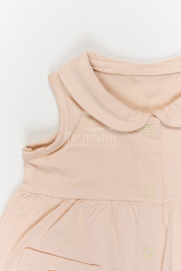 The Nesavu Baby Frocks Baby Girl Cotton Frock for Casual Daily Wear Nesavu Nesavu Baby Girl Cotton Jersey Frock With Pocket Detail For Casual Daily Comfort