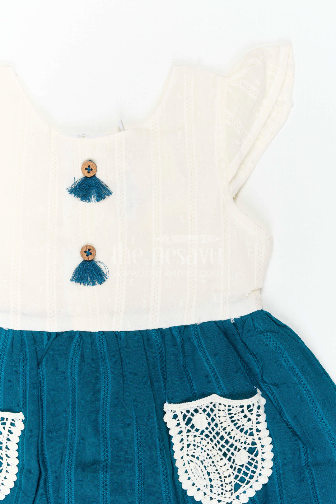 The Nesavu Baby Cotton Frocks Baby Girl Cotton Frock for Casual Party Outings Nesavu Nesavu Baby Girl Cotton Frock For Casual Party Outings With Lace Pocket And Playful Flare