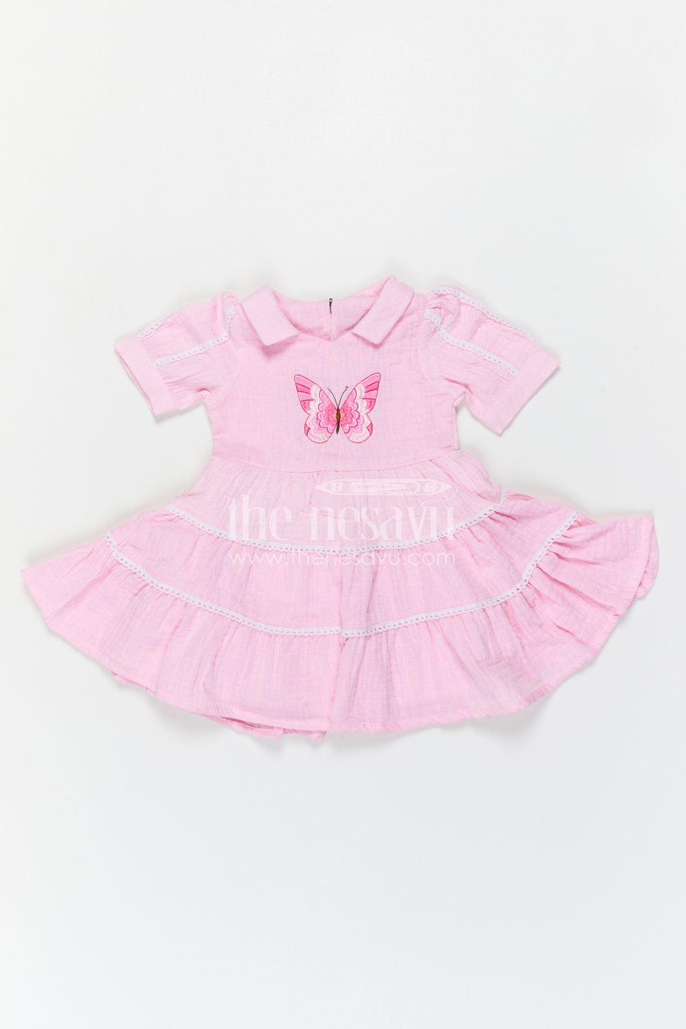 The Nesavu Girls Cotton Frock Baby Girl Cotton Frock for Daily Wear Nesavu Nesavu Baby Girl Cotton Frock For Daily Wear And Outings With Soft Fabric And Delicate Thread Embroidery