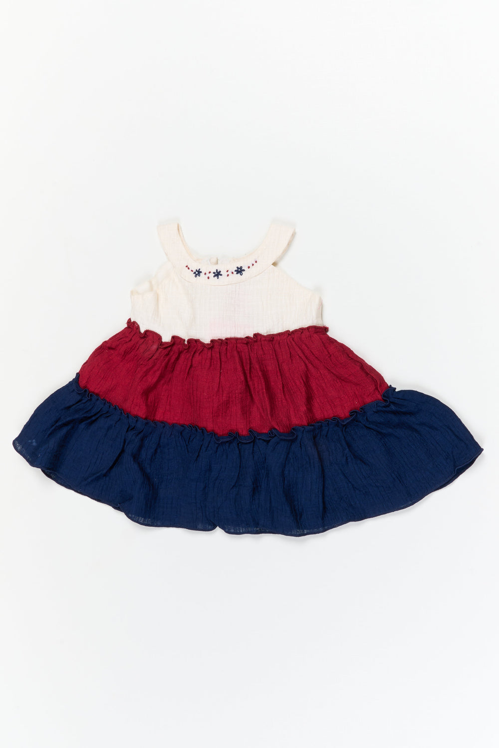 The Nesavu Baby Cotton Frocks Baby Girl Cotton Frock for First Birthday and Gifting Nesavu 14 (6M) / Multicolor / Cotton BFJ926A-14 Nesavu baby girl cotton frock with flared skirt – ideal for birthdays and gifting