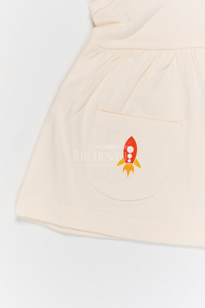 The Nesavu Baby Frocks Baby Girl Cotton Frock for First Outings Nesavu Nesavu Baby Girl Cotton Jersey Frock With Flared Fit For First Outings And Daily Wear