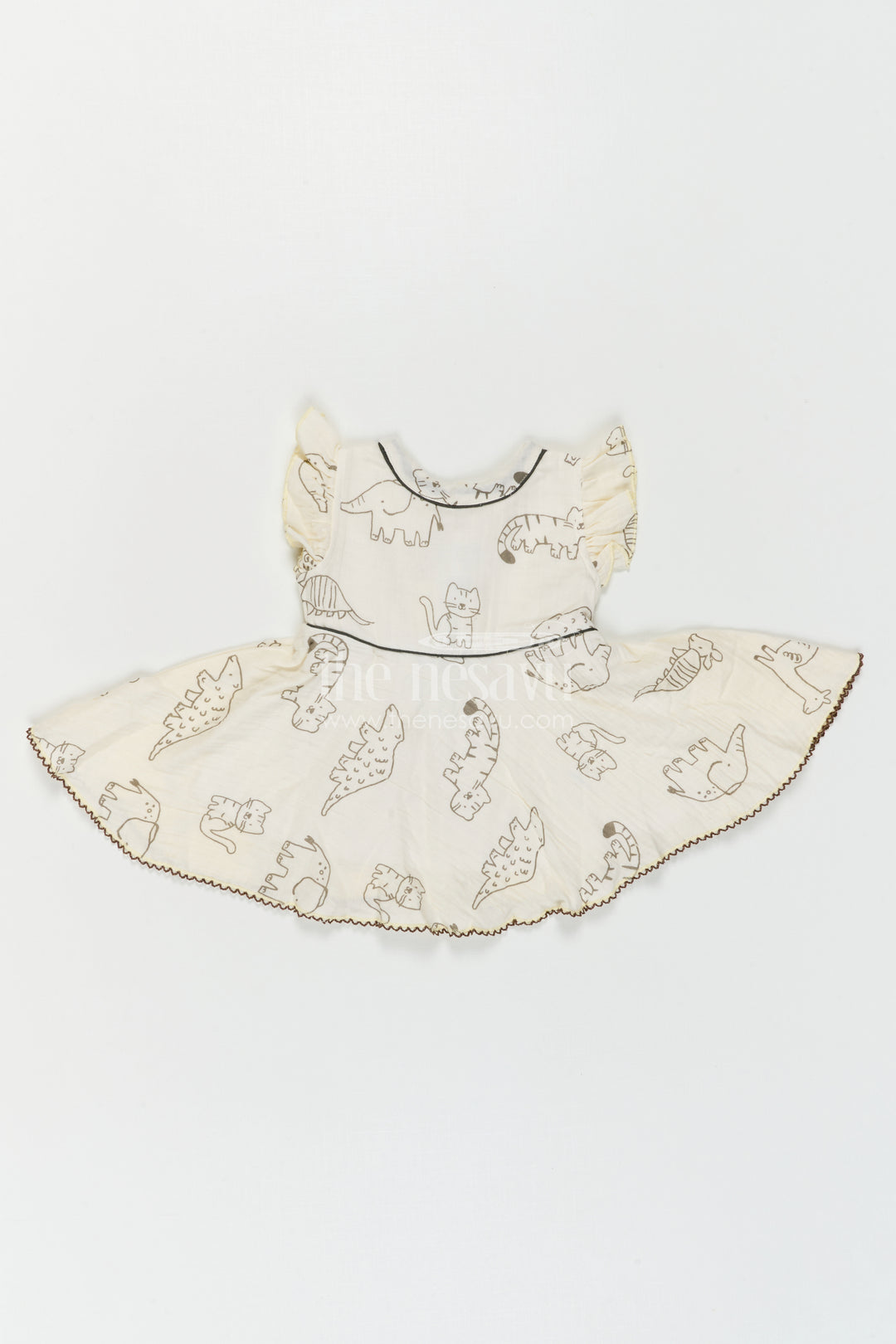 The Nesavu Baby Cotton Frocks Baby Girl Cotton Frock for Outings and Comfortable Daily Wear Nesavu Nesavu Baby Girl Cotton Frock For Outings And Daily Wear With Muslin Digital Print Soft Breathable Design
