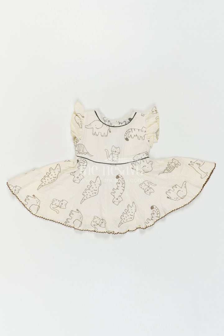 The Nesavu Baby Cotton Frocks Baby Girl Cotton Frock for Outings and Comfortable Daily Wear Nesavu Nesavu Baby Girl Cotton Frock For Outings And Daily Wear With Muslin Digital Print Soft Breathable Design