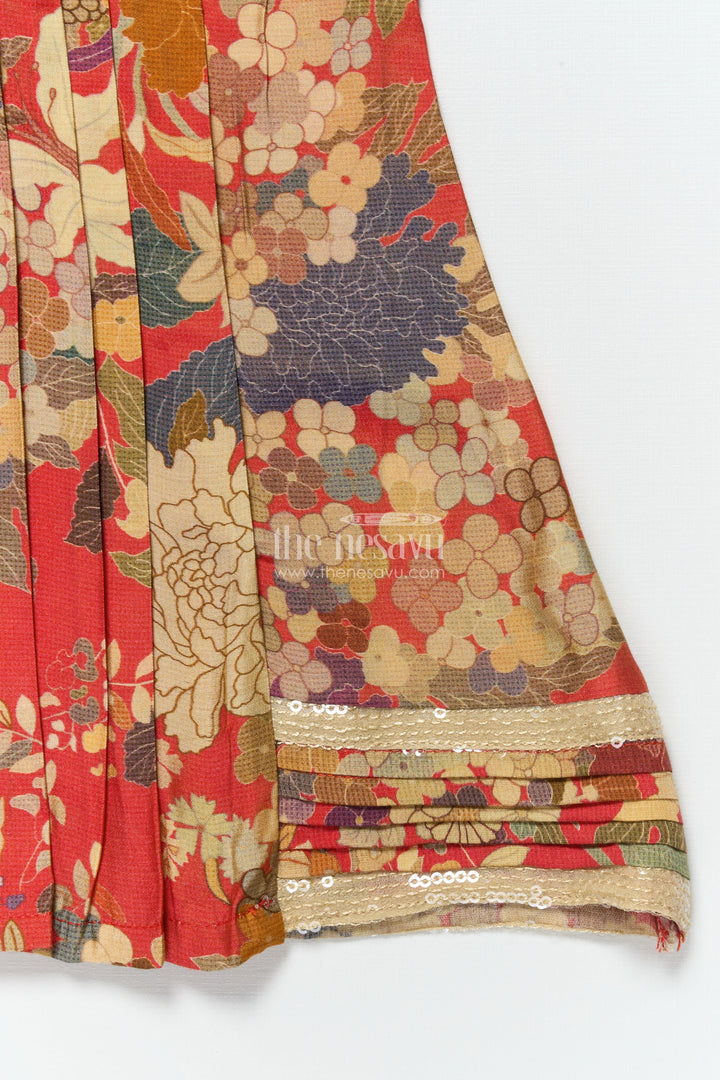 The Nesavu Baby Frocks Baby Girl Cotton Frock for Playdates and Casual Celebrations Nesavu Nesavu baby girl cotton frock digital print  perfect birthdays playdates festive fun