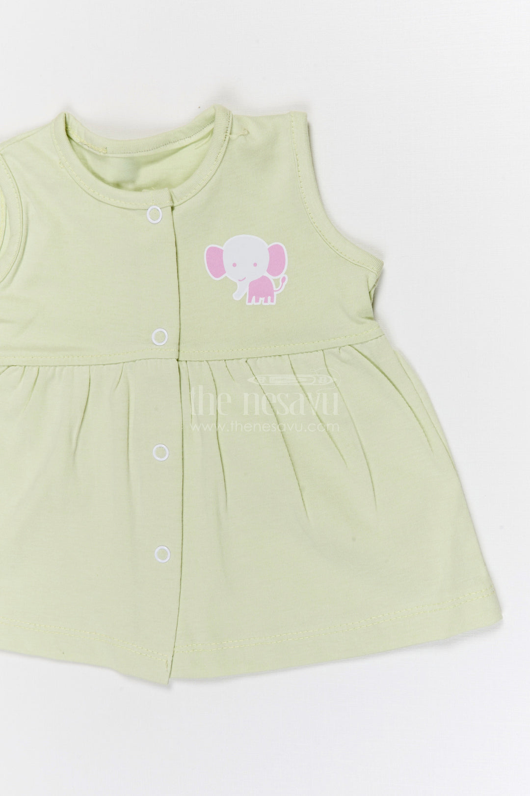 The Nesavu Baby Frocks Baby Girl Cotton Frock for Summer Outings and Daycare Nesavu Nesavu Baby Girl Cotton Frock For Summer Wear Soft Sleeveless Jersey Dress For Infants