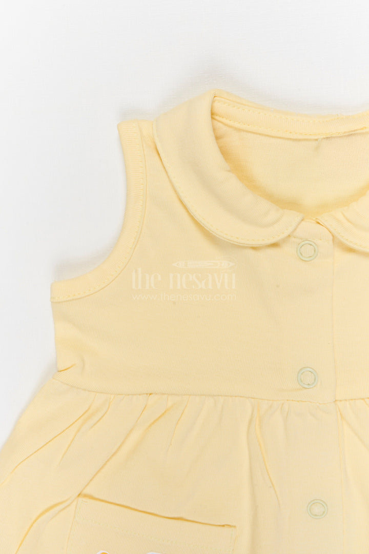 The Nesavu Baby Frocks Baby Girl Cotton Frock for Summer Outings Nesavu Nesavu Baby Girl Cotton Jersey Frock With Front Buttons For Summer Outings And Daily Wear