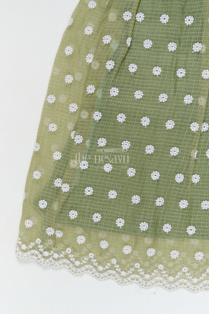 The Nesavu Girls Cotton Frock Baby Girl Cotton Frock with Chikankari Embroidery for Summer Outings Nesavu Nesavu baby girl cotton frock with chikankari embroidery for summer casual wear